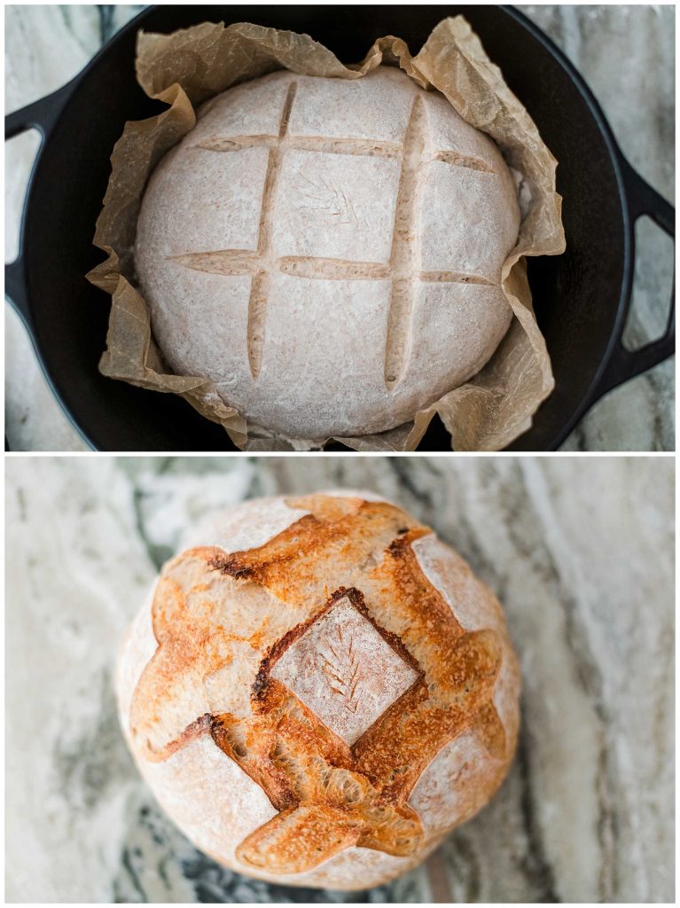 Sourdough bread scoring pattern