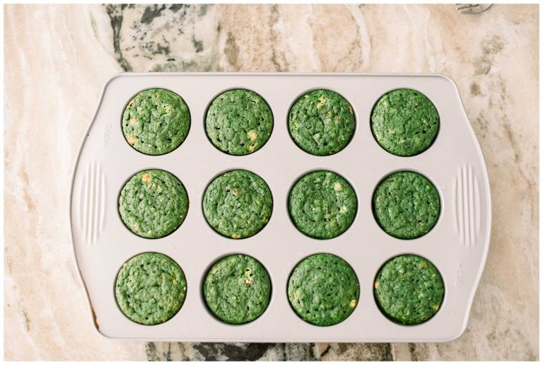 Sourdough Discard Spinach Muffins