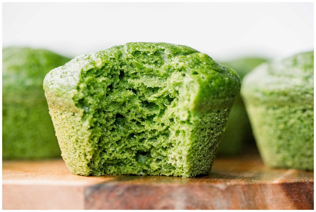 Sourdough Spinach Muffins Using Sourdough Discard With a bite taken out