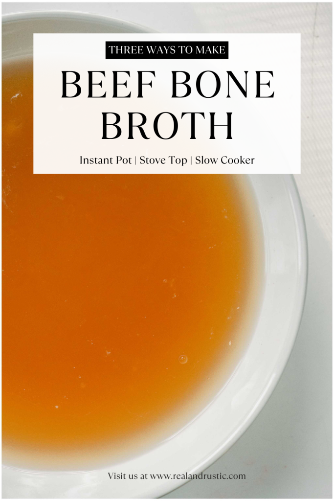 Pinterest Pin For Beef Bone Broth Recipe