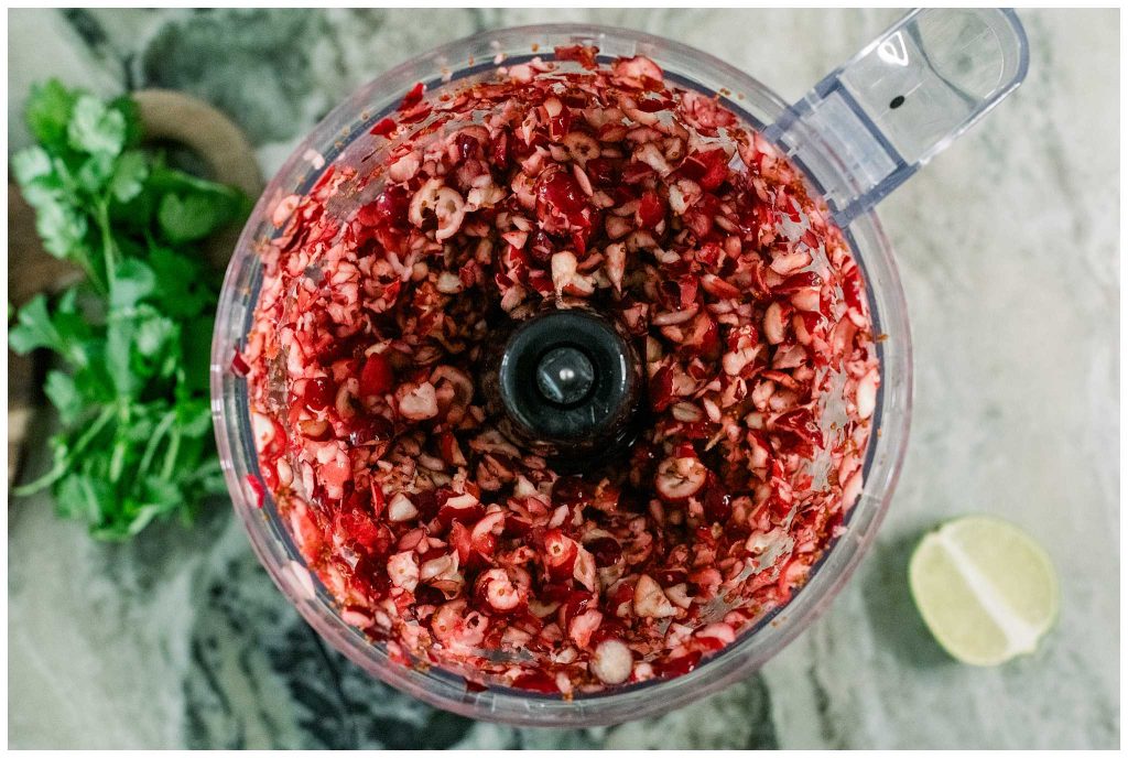 Chopped cranberry salsa