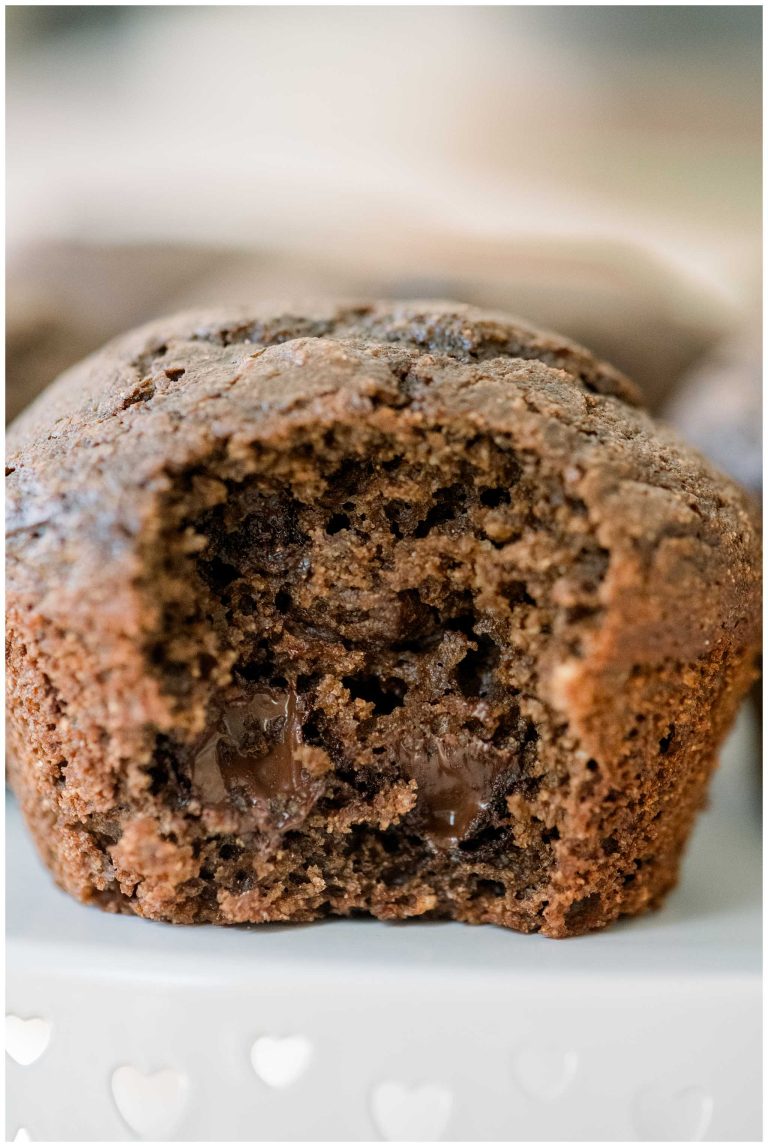 Freshly Milled Flour Double Chocolate Muffins