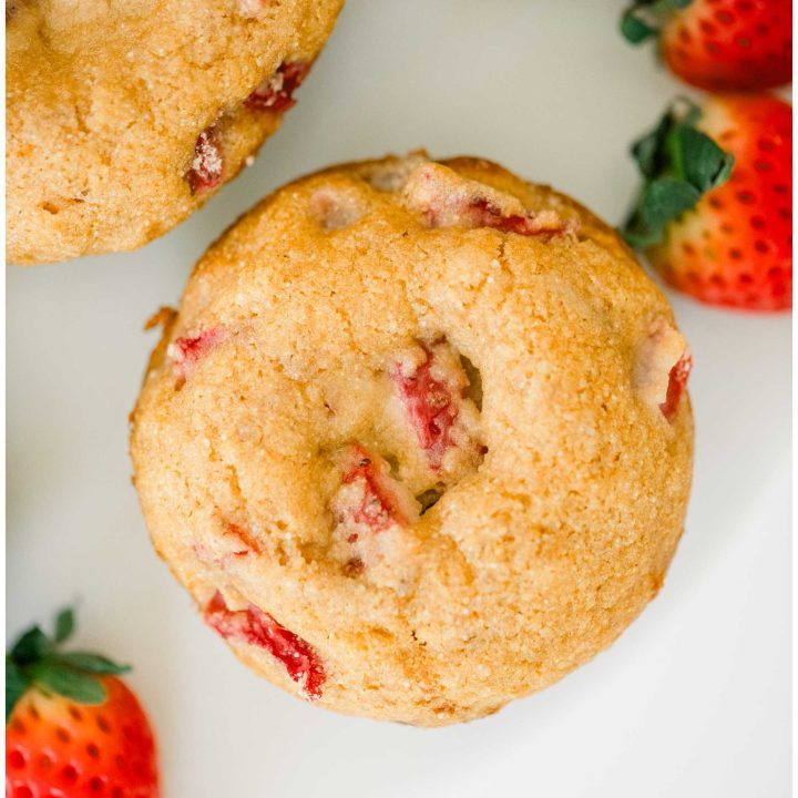 Strawberry Muffins with fresh milled flour