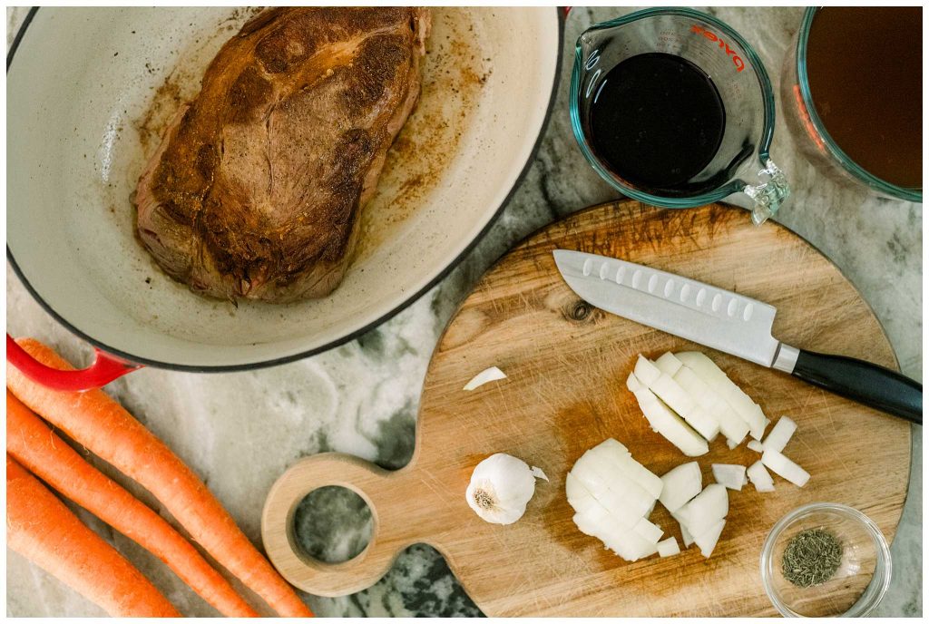 Dutch Oven Post Roast Seared With Red Wine