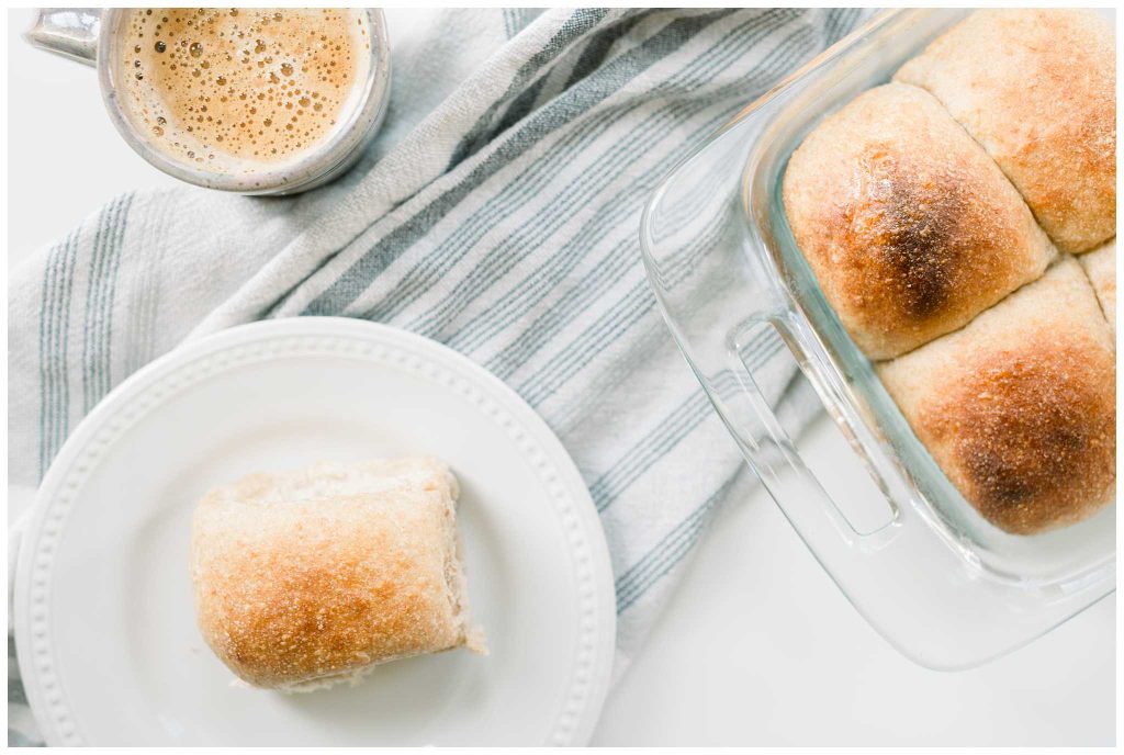 fresh milled flour sourdough dinner rolls