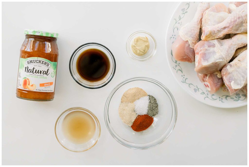 Photo of ingredients needed to make slow cooker drumsticks